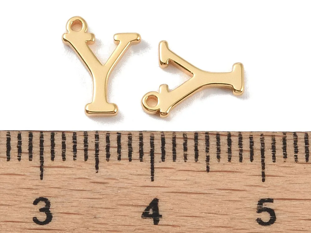 La Petite Epicerie Letter Y bedel goud 10 mm per stuk