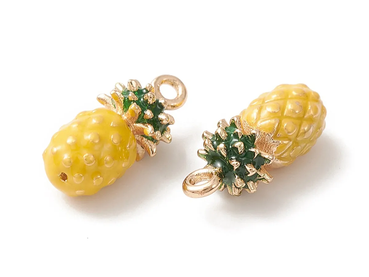 La Petite Epicerie bedel ananas emaille goud per stuk