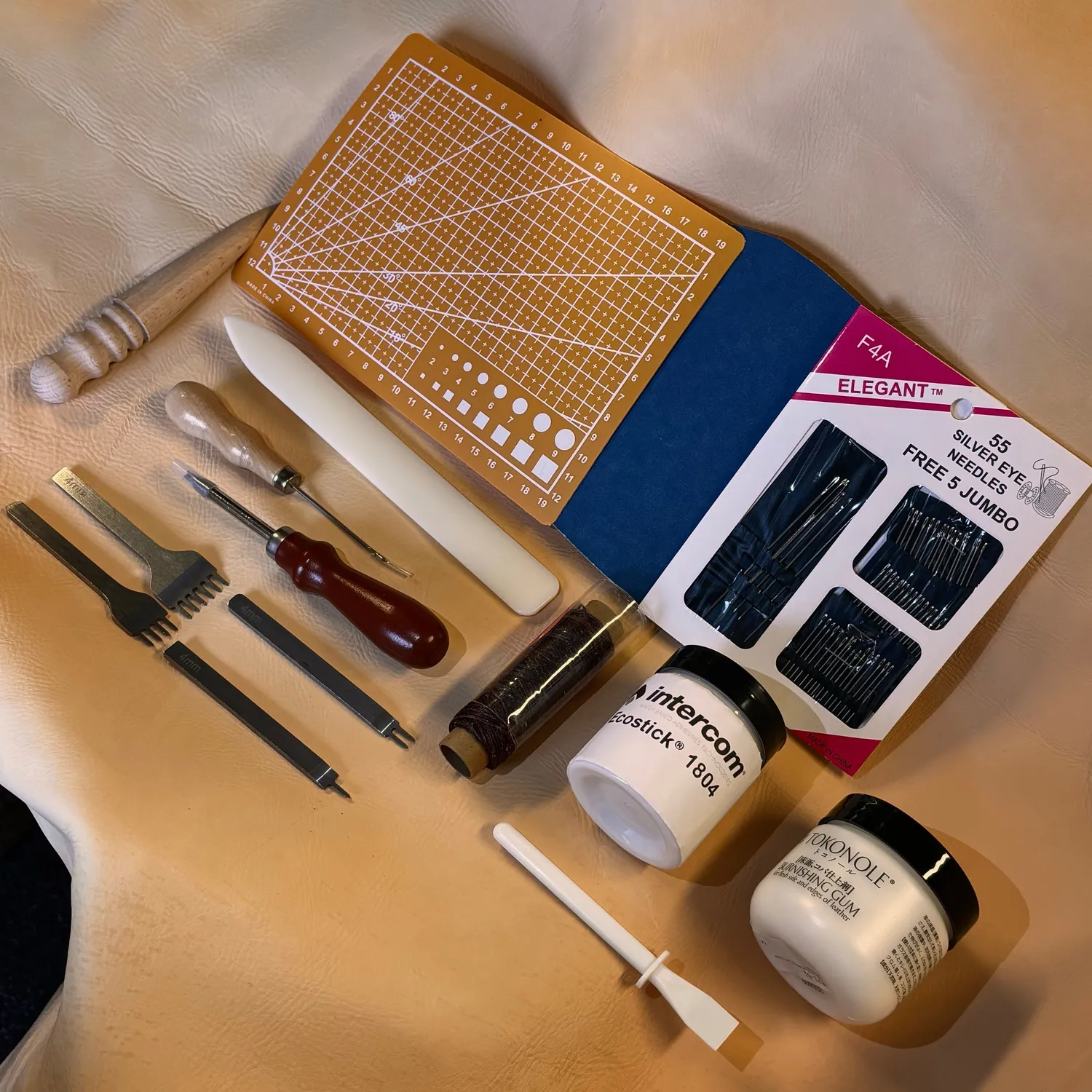 Leather House Leathercraft Starter Pack Premium startset 12-delig