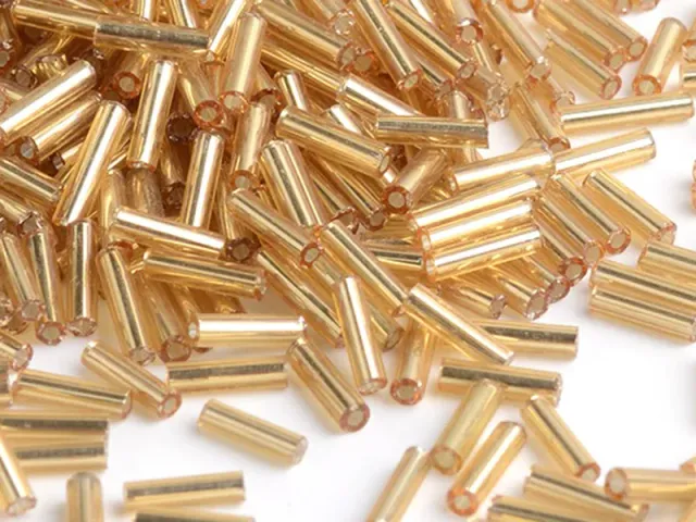 Miyuki bugles buiskralen goud 6 mm 10 gram