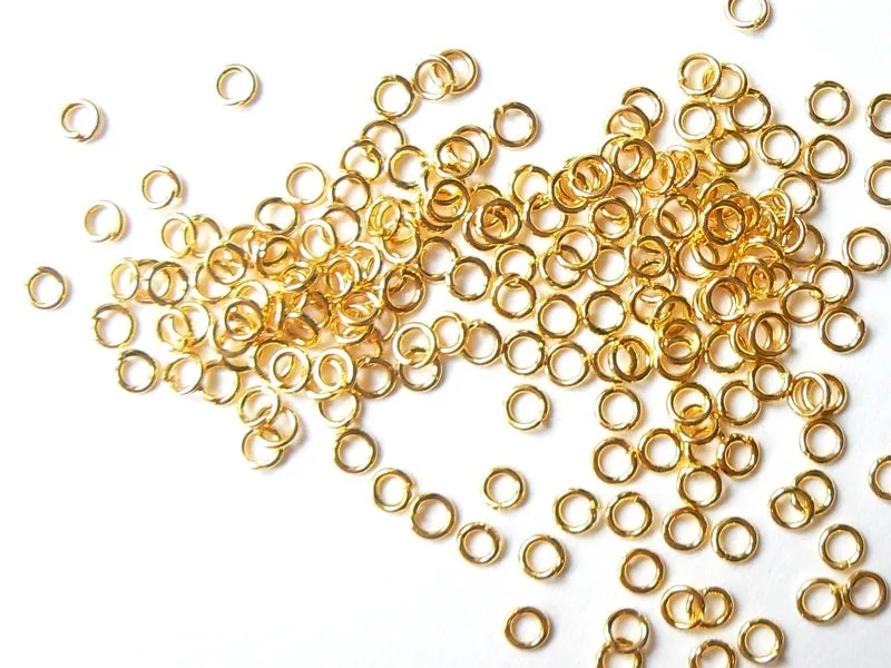 La Petite Epicerie ringetjes goud 3,5 mm 100 stuks metaal