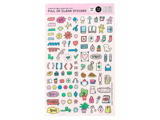 La Petite Epicerie stickers transparant pastel 2 vellen