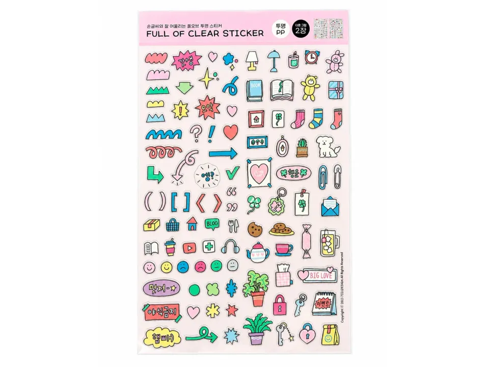 La Petite Epicerie stickers transparant pastel 2 vellen