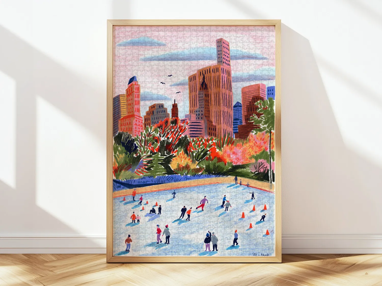 La Petite Epicerie Skating in New York Puzzel 1000 stukjes