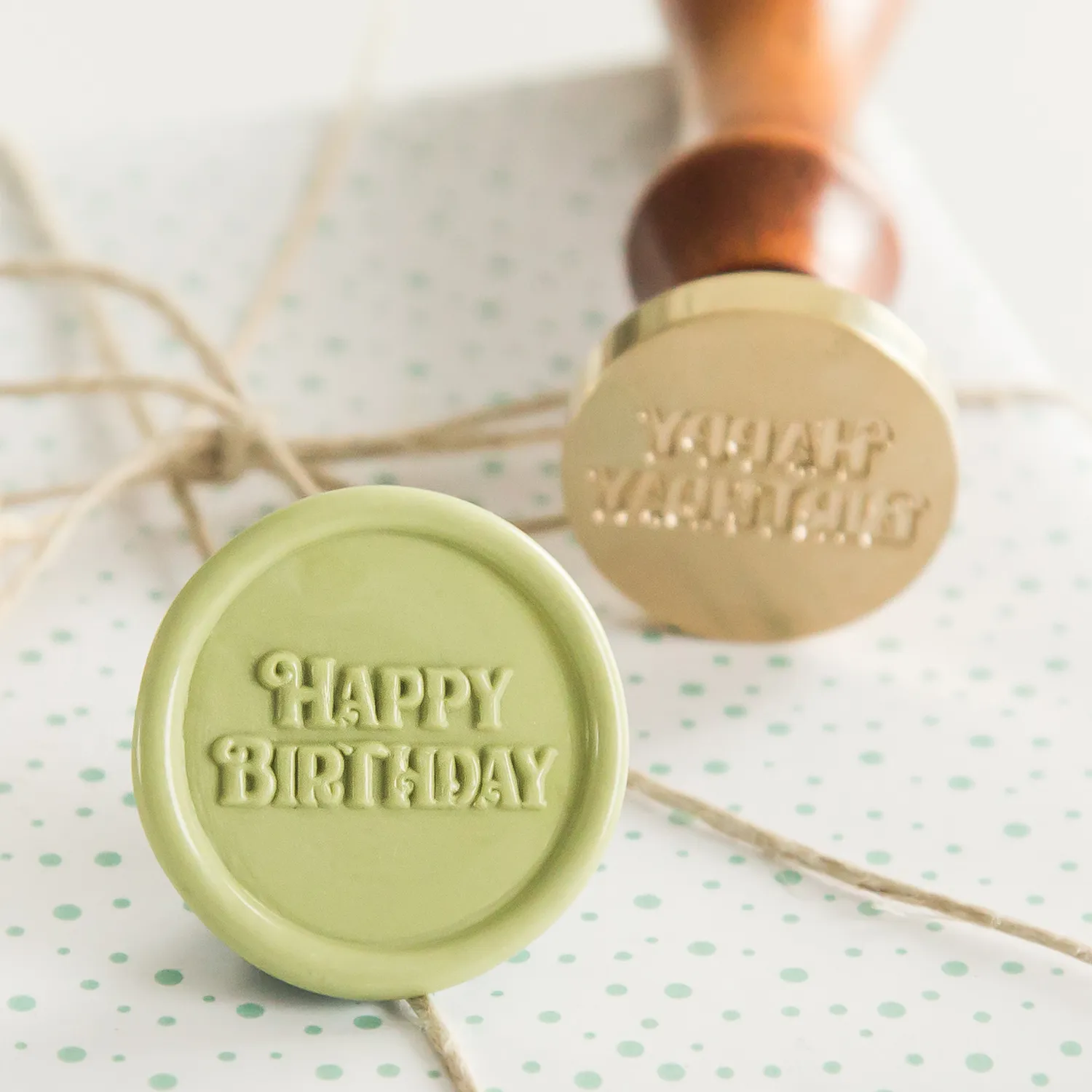 Jessy at Sea Happy Birthday wax seal stempel 25 mm