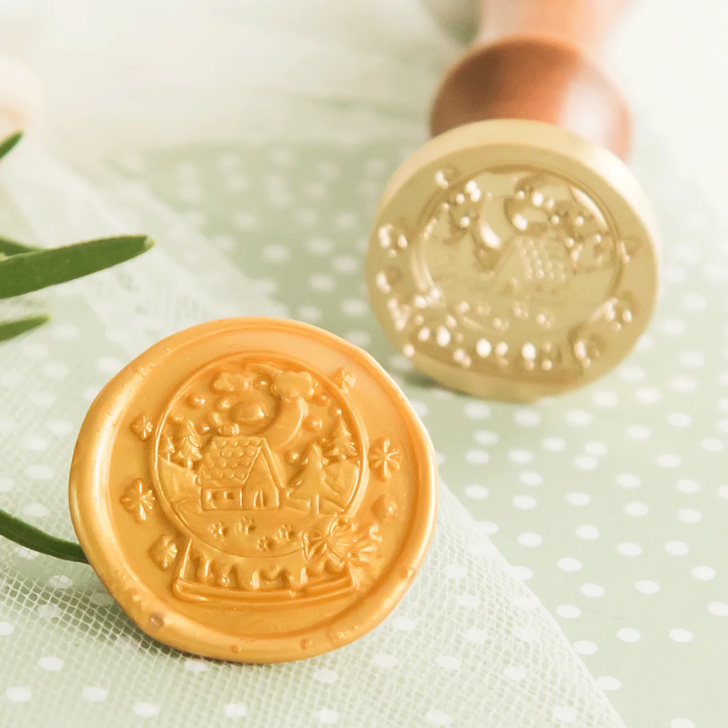 Jessy at Sea Snow Globe waxstempel 25 mm kerst