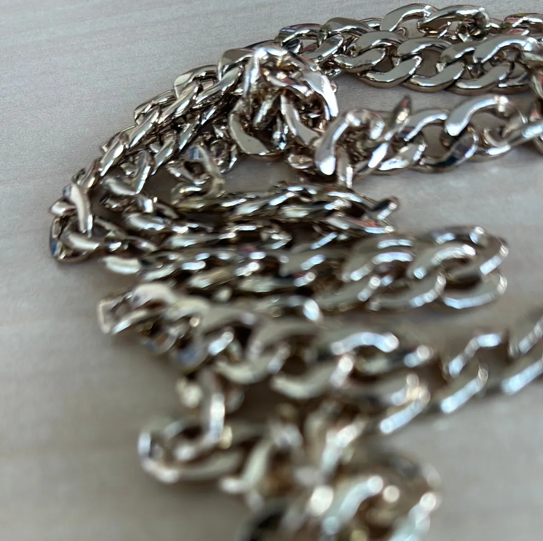 Leather House Chain ketting goud met musketonsluiting