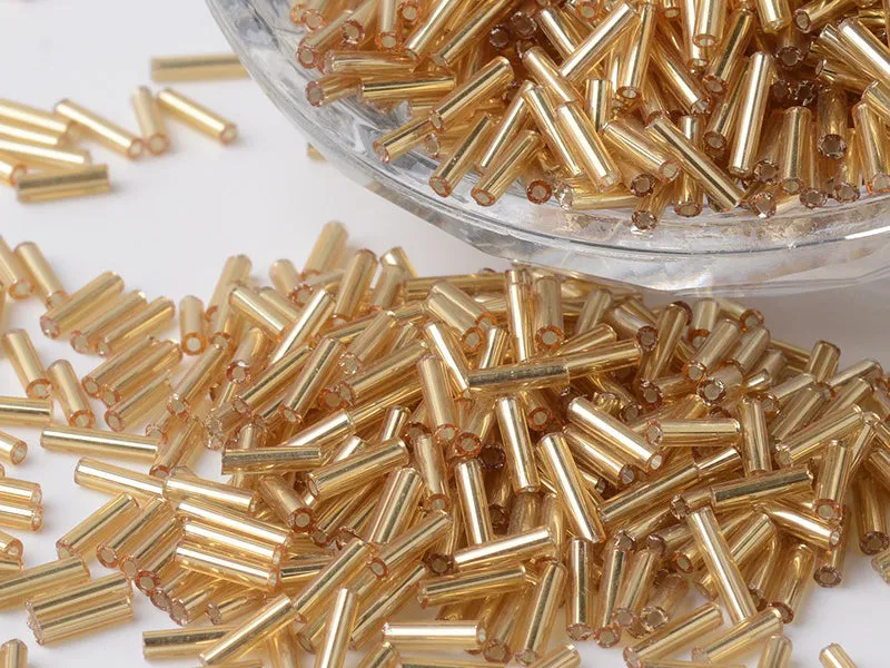 Miyuki bugles buiskralen goud 6 mm 10 gram
