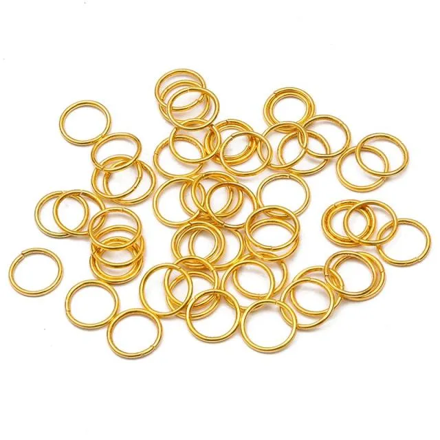 Bijounique montageringen goud 8 mm 25 stuks metaal
