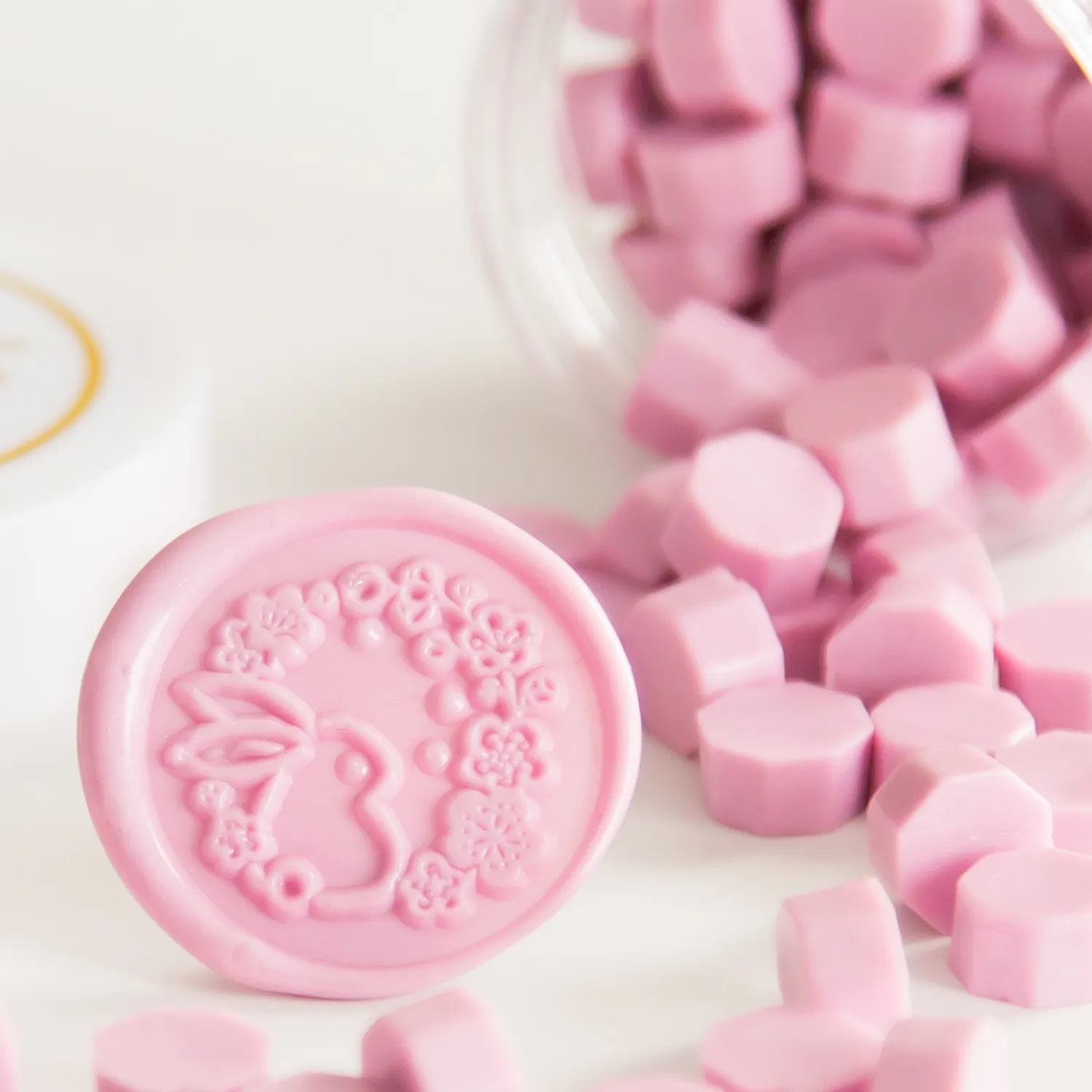 Jessy at Sea Pink zegelwax roze 100 kralen