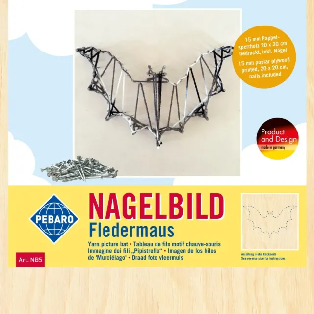 LTC-Leiden spijkerplankje vleermuis 20x20 cm