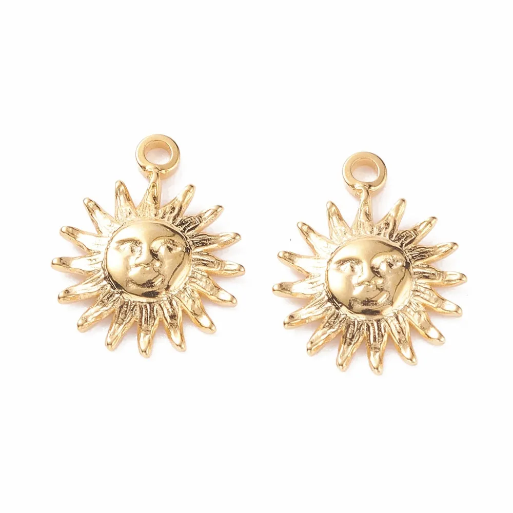 La Petite Epicerie bedel zon rvs goud 14,5 mm per stuk