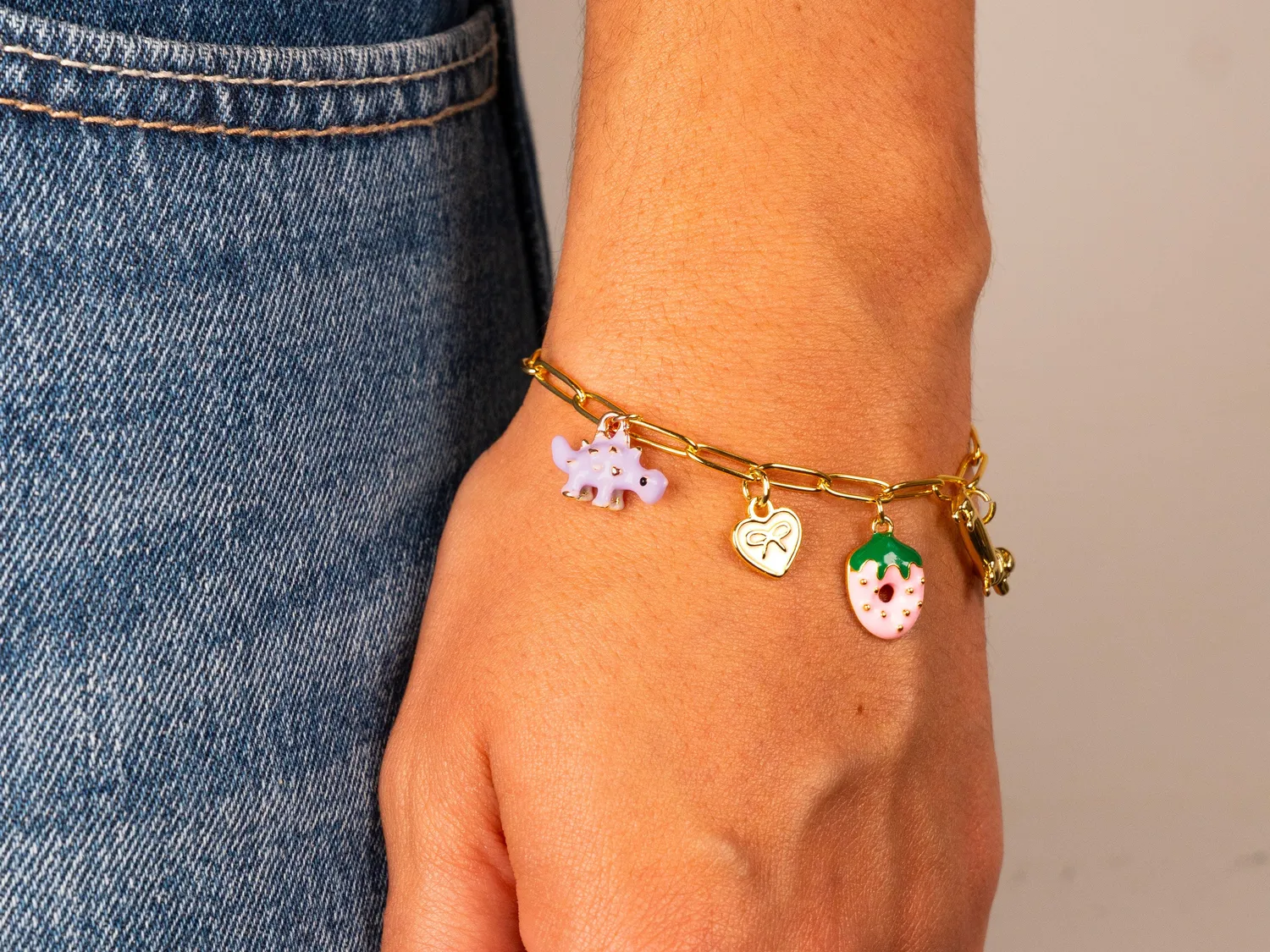 La Petite Epicerie Puppy Love sieradenkit met tang goudkleurig