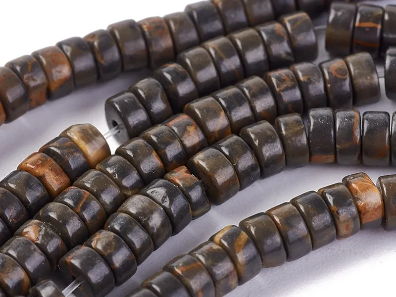 La Petite Epicerie Heishi kralen jaspis bruin 4 mm 20 stuks