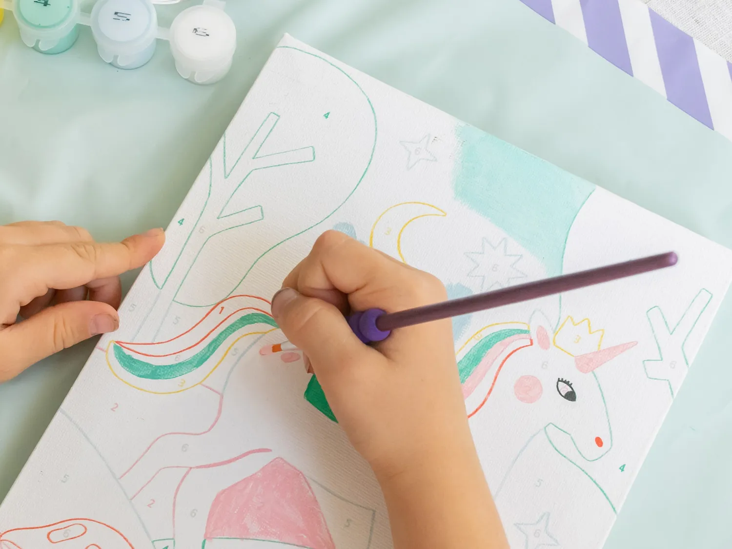 La Petite Epicerie Petit Pinceau Kids Licorne et Piou schilderen op nummer