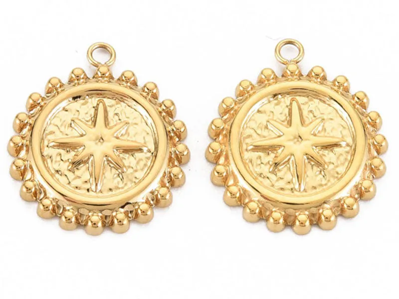 La Petite Epicerie Astro ster hanger goud 18x15mm