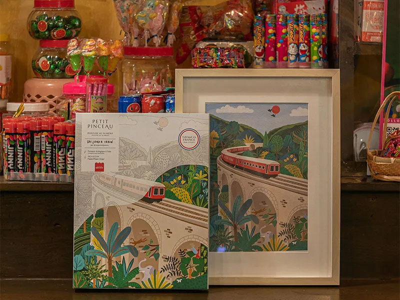 La Petite Epicerie Petit Pinceau Sri-Lanka Train schilderen op nummer