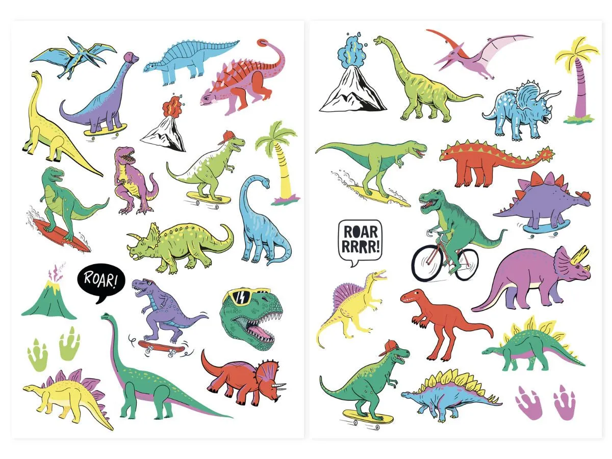 La Petite Epicerie Dino Crush plaktattoos groen 30 stuks