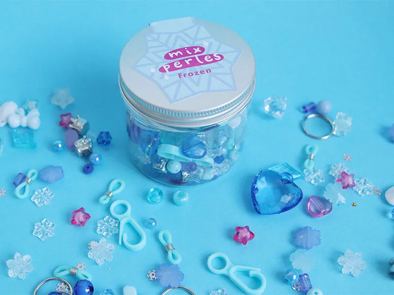 La Petite Epicerie Frozen kralenmix 80 gram blauw wit